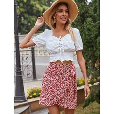 узел цветочный Бохо Юбки Shein