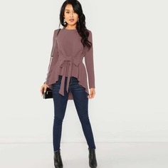 Асимметричный топ с поясом Shein