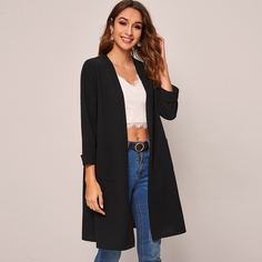 Пальто с карманом Shein