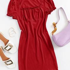 Платье со складкой Shein