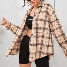 Стильное пальто в клетку Shein