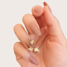 Накладные ногти с бабочкой 24шт и 1 лист ленты Shein