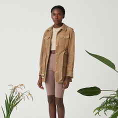 Вельветовая верхняя рубашка с поясом Shein