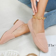 Остроконечные балетки из искусственного нубука Shein