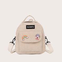 Вельветовый рюкзак с карманом Shein