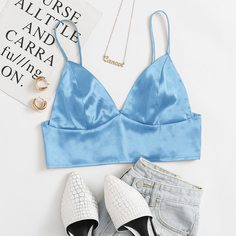 Атласный топ Shein