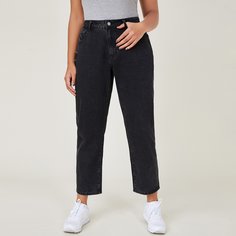 на пуговицах Одноцветный Джинсы размер плюс Shein