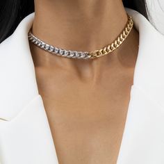 Двухцветный чокер-цепочка Shein