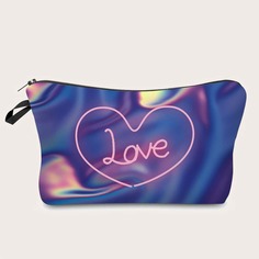 Косметичка с узором сердечка Shein