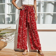 Пояс цветочный Бохо Брюки Shein