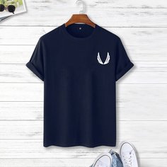 Мужская футболка с короткими рукавами и графическим принтом Shein