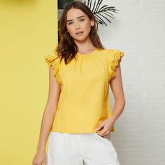 Топ с рукавами бабочка Shein