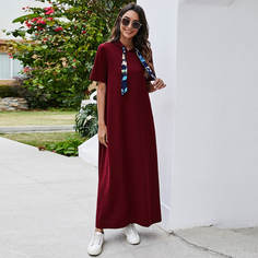 на кулиске Со цветочками Повседневный Арабские платья Shein