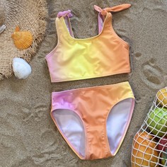 Купальник бикини с завязками на плечах для девочек Shein