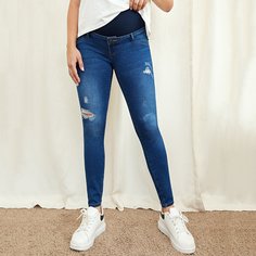 Рваные джинсы-скинни для беременных Shein