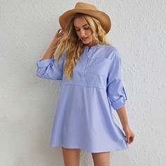 Платье в полоску с карманом Shein