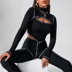 Футболка с разрезом Shein