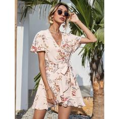 с поясом Со цветочками Бохо Комбинезоны Shein