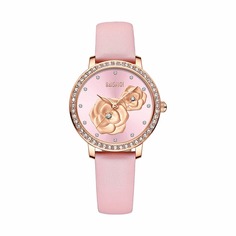 Круглые кварцевые часы со стразами Shein