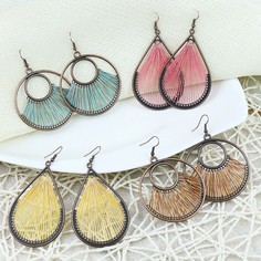 4 пары плетеные серьги-подвески Shein