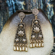 Серьги-подвески с цветочным узором Shein