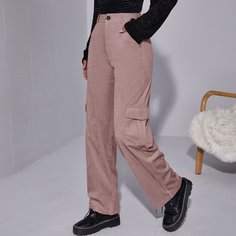 Вельветовые брюки с карманом Shein