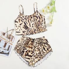 Пижама с принтом Shein