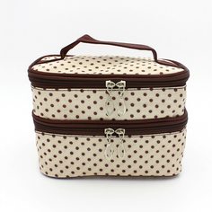 Двухслойная косметичка в горошек Shein