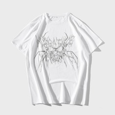 Маленькая мужская футболка с круглым вырезом со стразами Shein