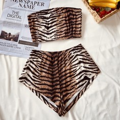 Животный Повседневный Пижама Shein