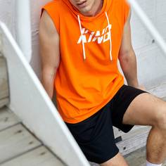 Мужские шорты и неоновая футболка с текстовым принтом Shein