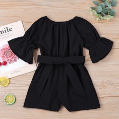 Комбинезон с поясом для девочек Shein