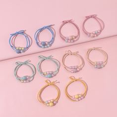 10шт резинка для волос с бусинами для девочек Shein