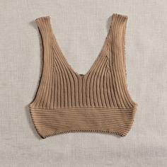 Однотонный топ вазянный крючком Shein