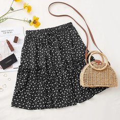 Юбка с цветочным принтом Shein
