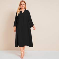 Платье размера плюс с расклешенным краем Shein