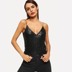 Топ на бретелях с блестками Shein