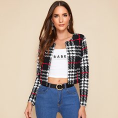 Модная куртка в клетку Shein