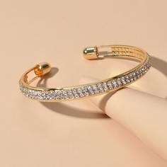 Открытый браслет со стразами Shein