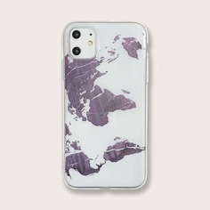 Чехол для iPhone с принтом карты 1шт Shein