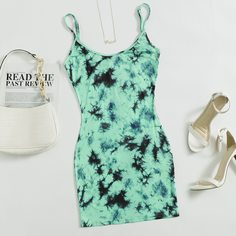 Облегающее платье с принтом тай дай Shein