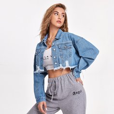 Кроп джинсовая куртка Shein