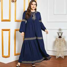 Низ-оборка Этнический Повседневный Платья размер плюс Shein