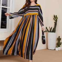 Контрастное платье с оригинальным рукавом Shein