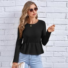 Однотонная футболка Shein