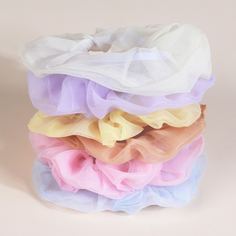 6шт сетчатая резинка для волос и девочек Shein