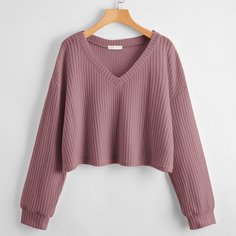 Вязаная футболка размера плюс Shein
