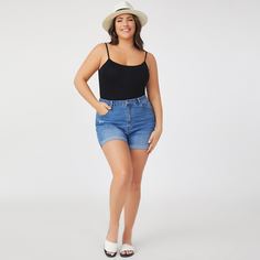 Однотонное боди на бретелях размера плюс Shein