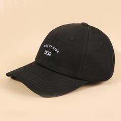 Мужская бейсболка с текстовой вышивкой Shein