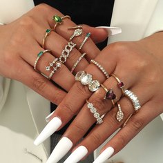 со стразами Кольца Shein